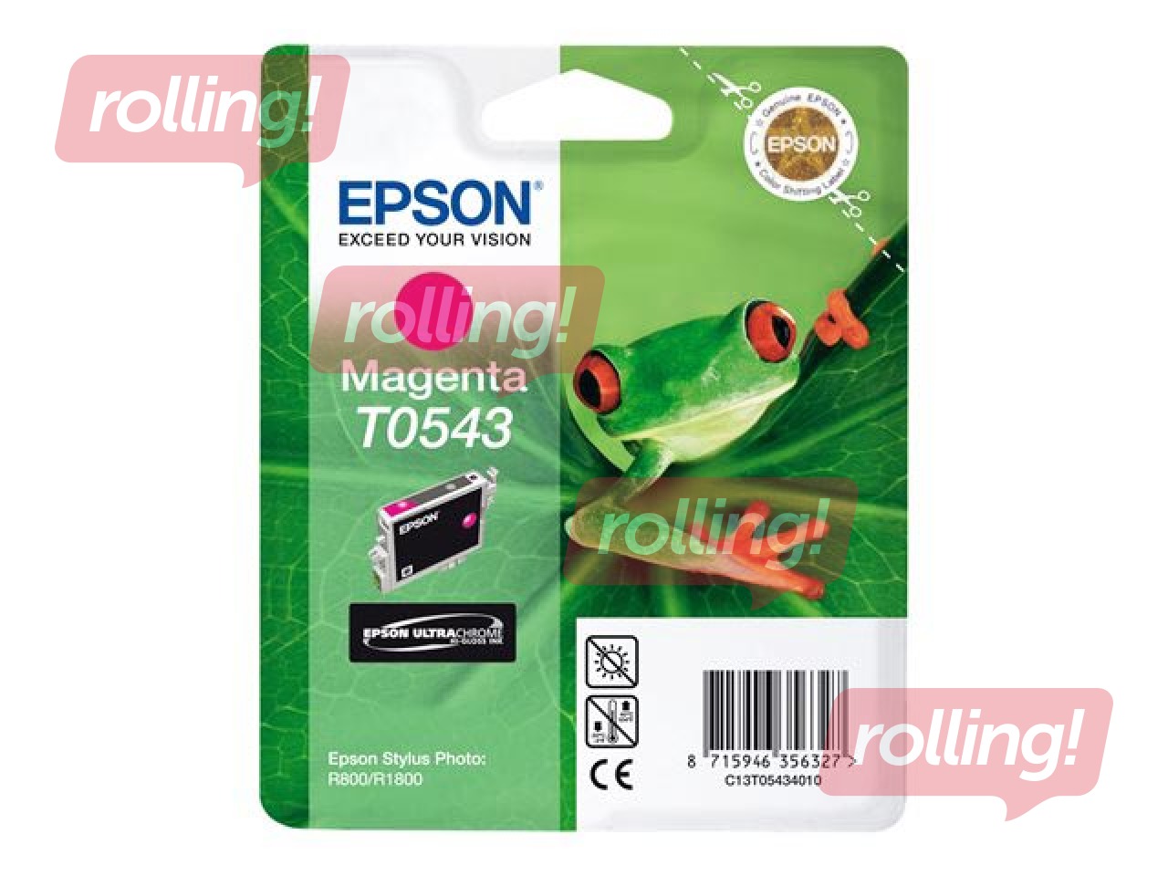 Tintes kasete Epson Stylus Photo R800, fuksīna sarkana, 13ml