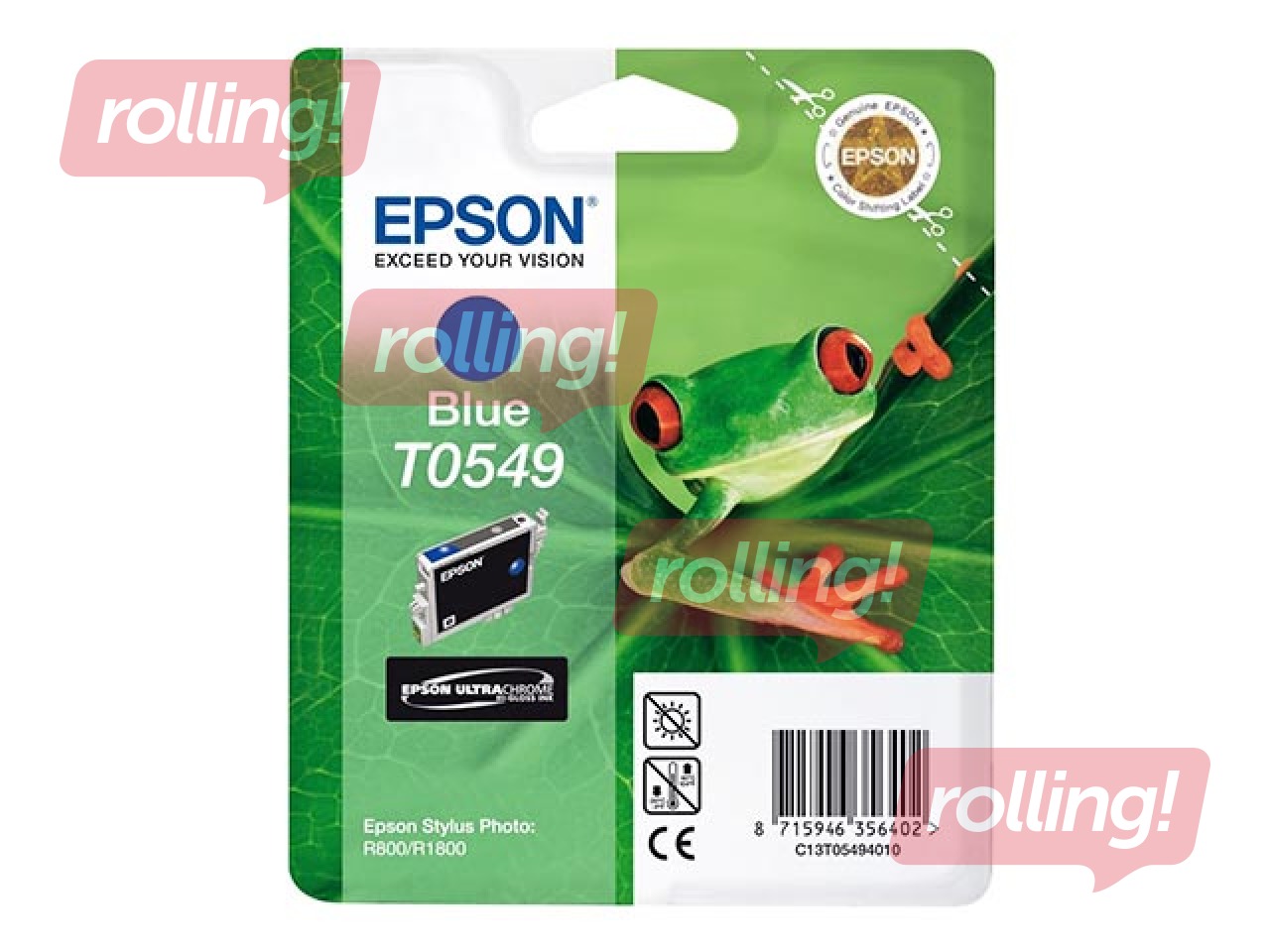 Tintes kasete Epson Stylus Photo R800, zila, 13ml