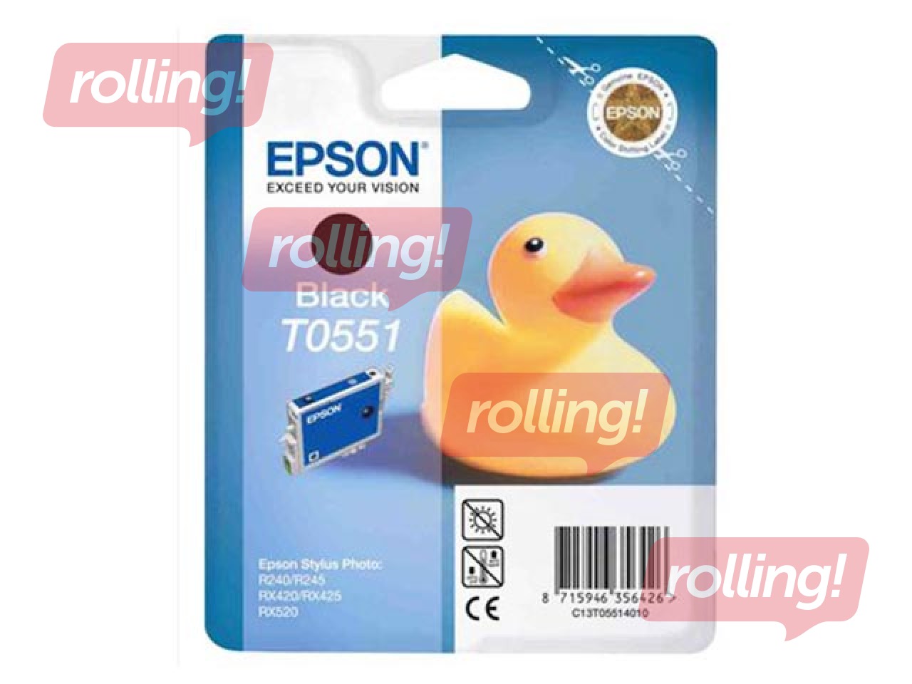 Tintes kasete Epson Stylus Photo R240, melna, 8ml