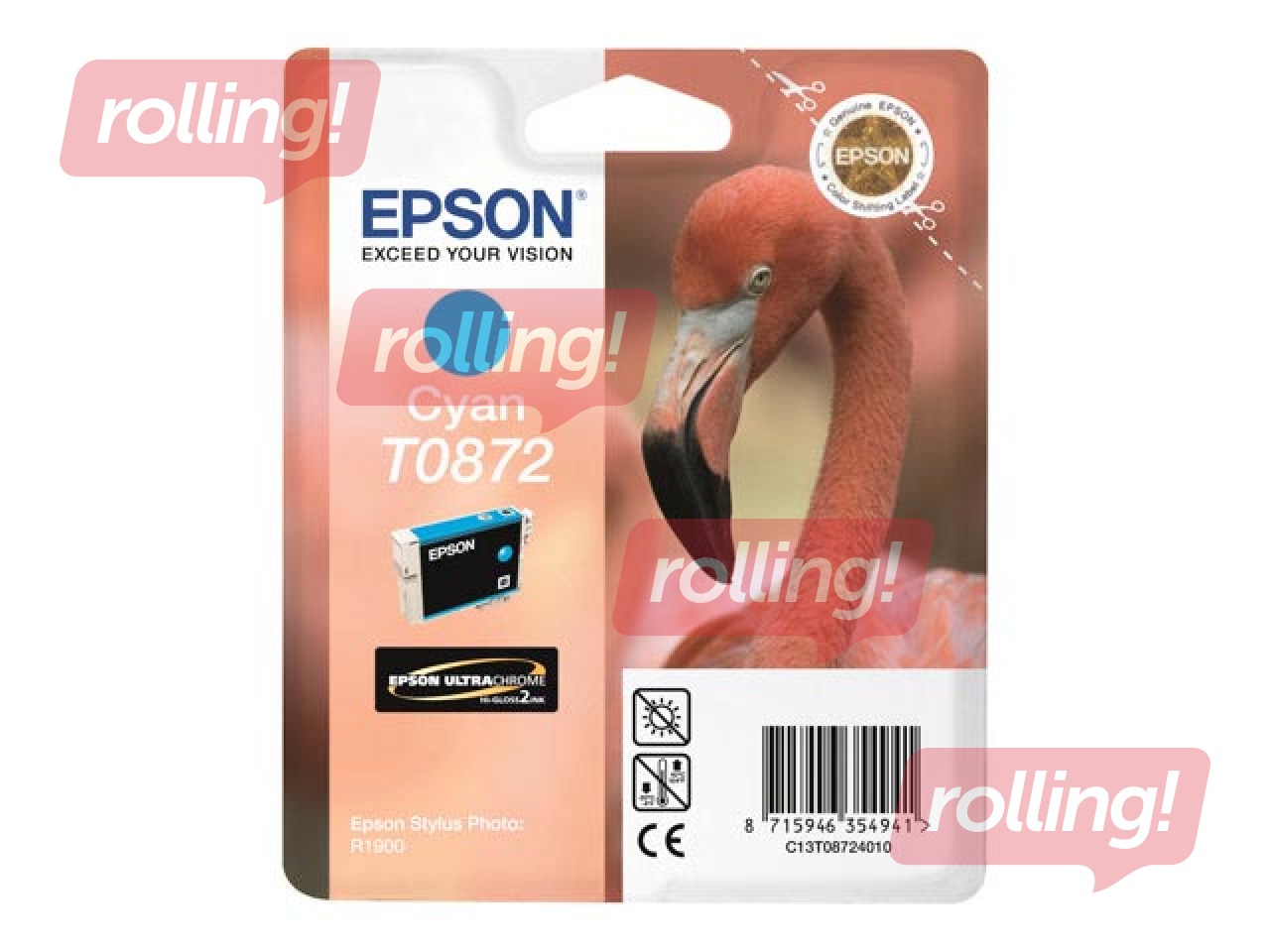 Tintes kasete Epson Stylus Photo R1900, ciānzila, 11,4ml
