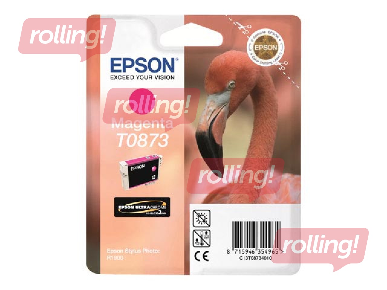 Tintes kasete Epson Stylus Photo R1900, fuksīna sarkana, 11,4ml