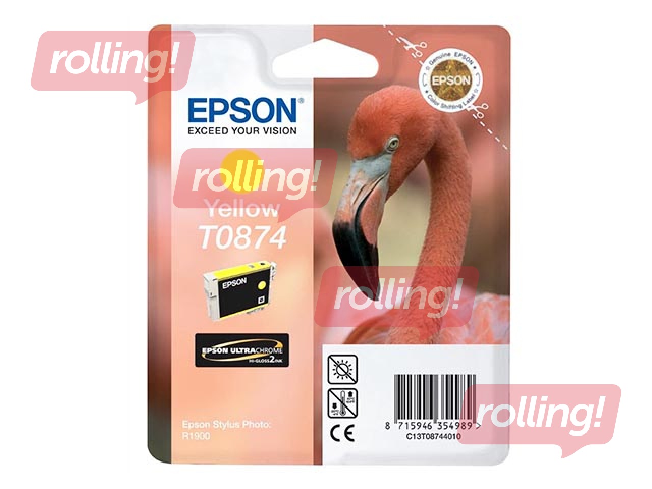 Tintes kasete Epson Stylus Photo R1900, dzeltena, 11,4ml