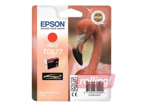 Tintes kasete Epson Stylus Photo R1900, sarkana, 11,4ml