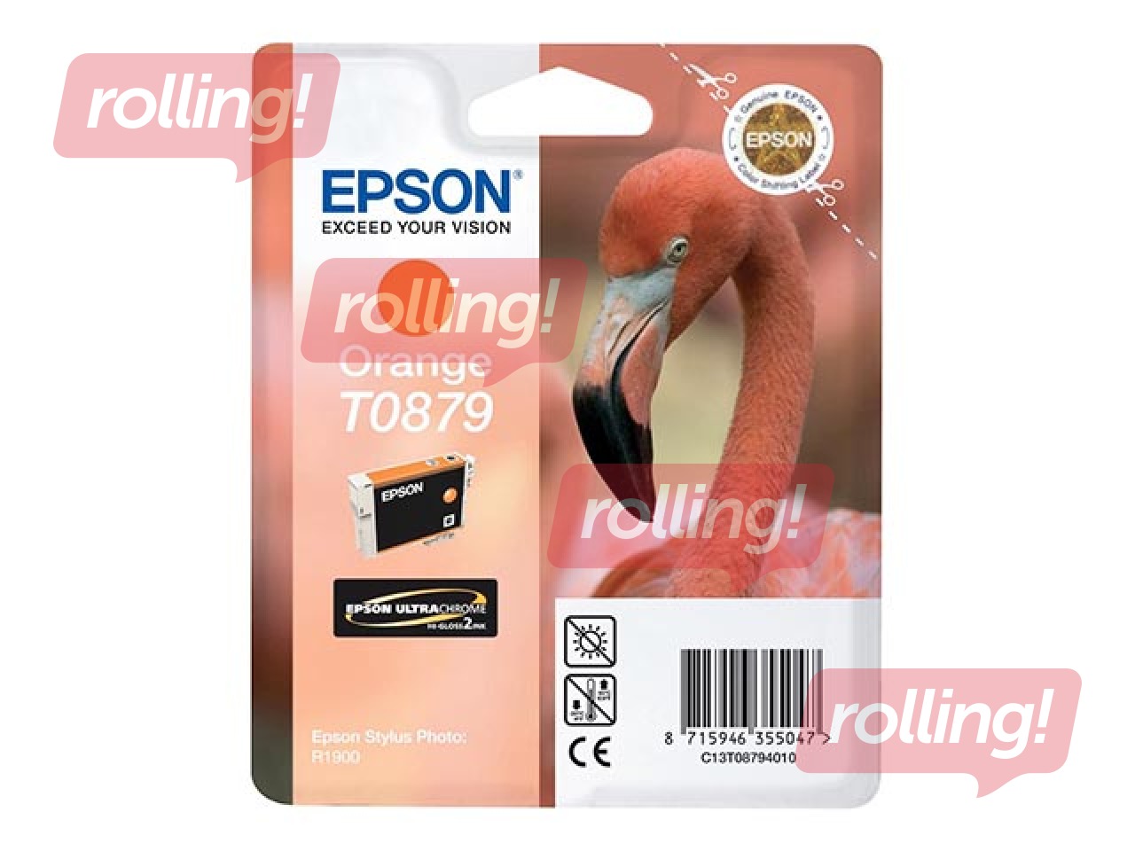 Tintes kasete Epson Stylus Photo R1900, oranža, 11,4ml