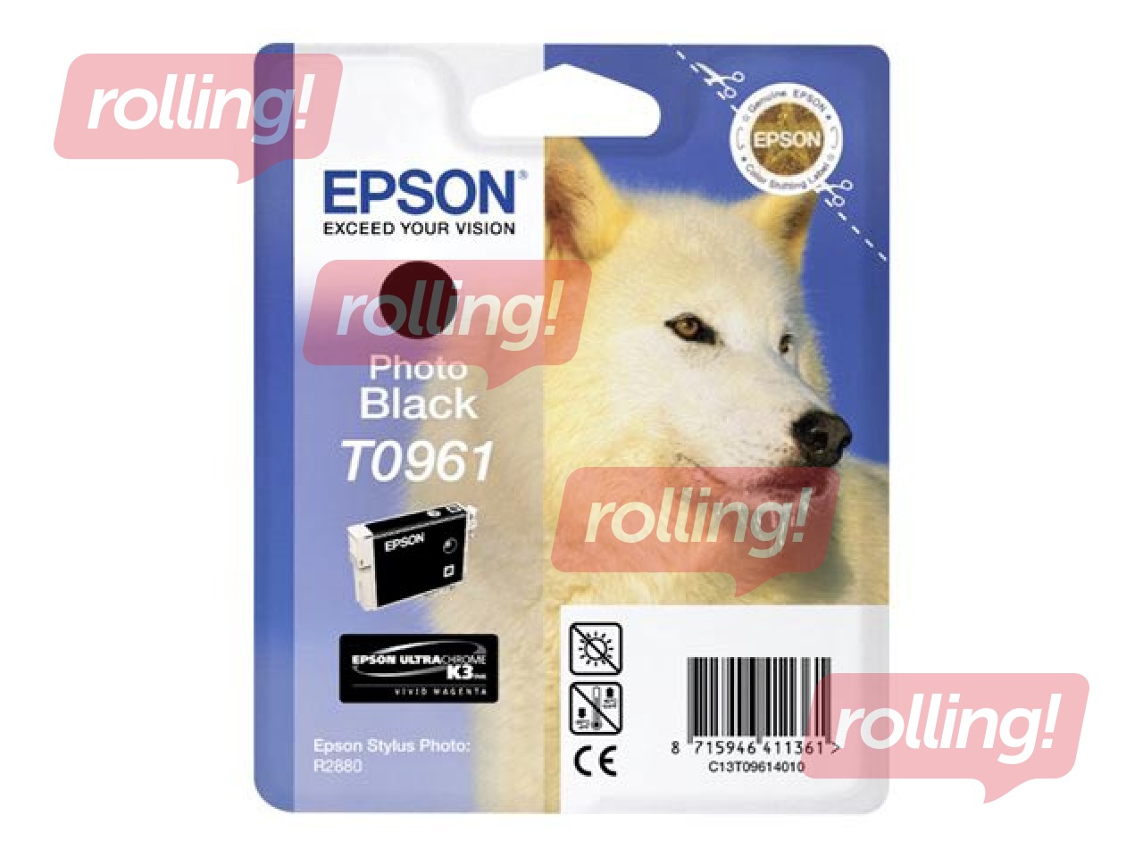Tintes kasete Epson Stylus Photo R2880, foto melna, 11,4ml