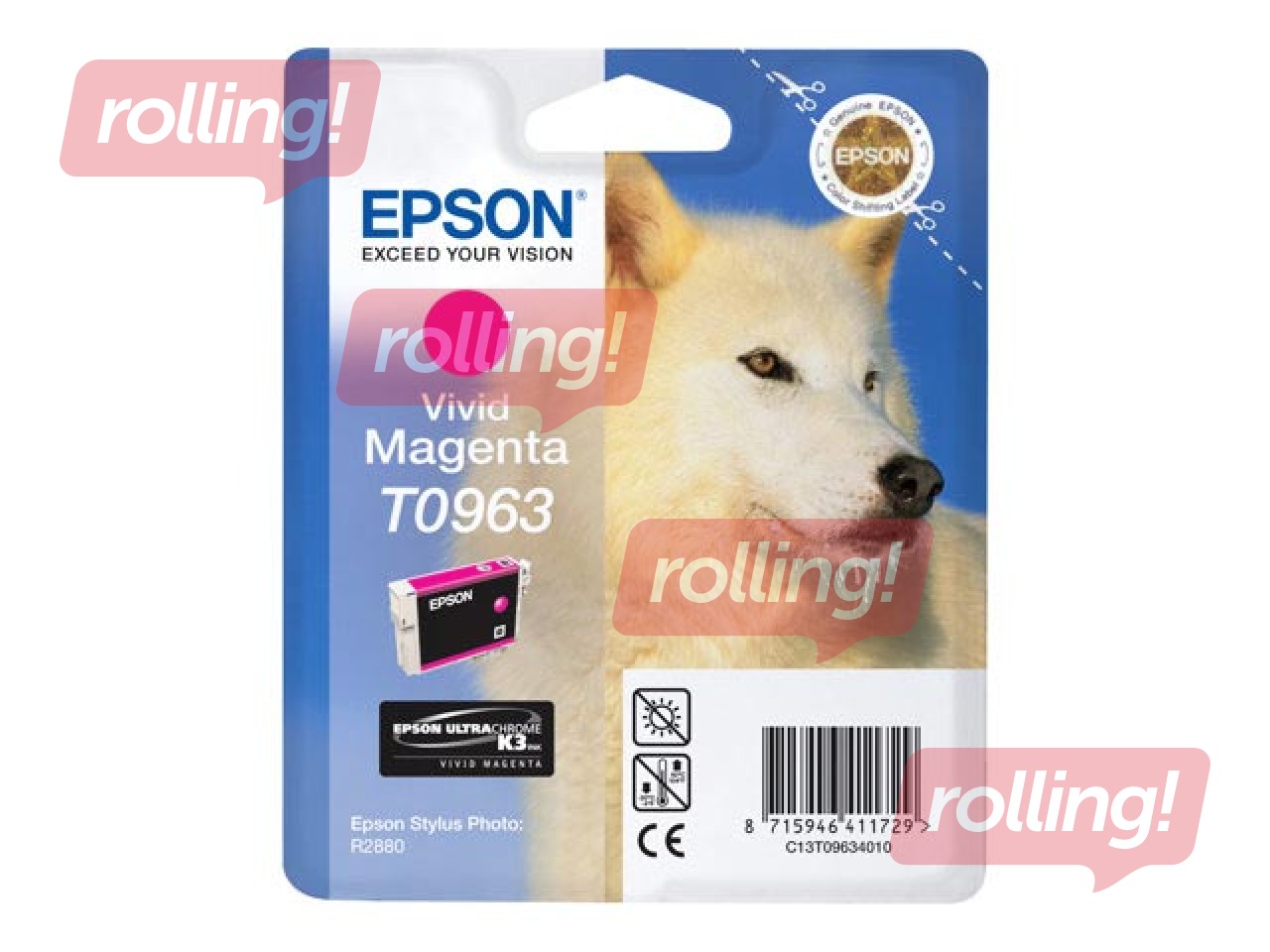 Tintes kasete Epson Stylus Photo R2880, fuksīna sarkana, 11,4ml