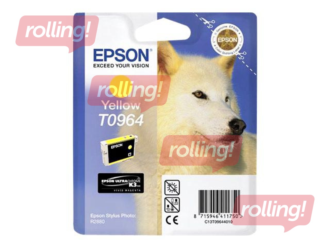 Tintes kasete Epson Stylus Photo R2880, dzeltena, 11,4ml