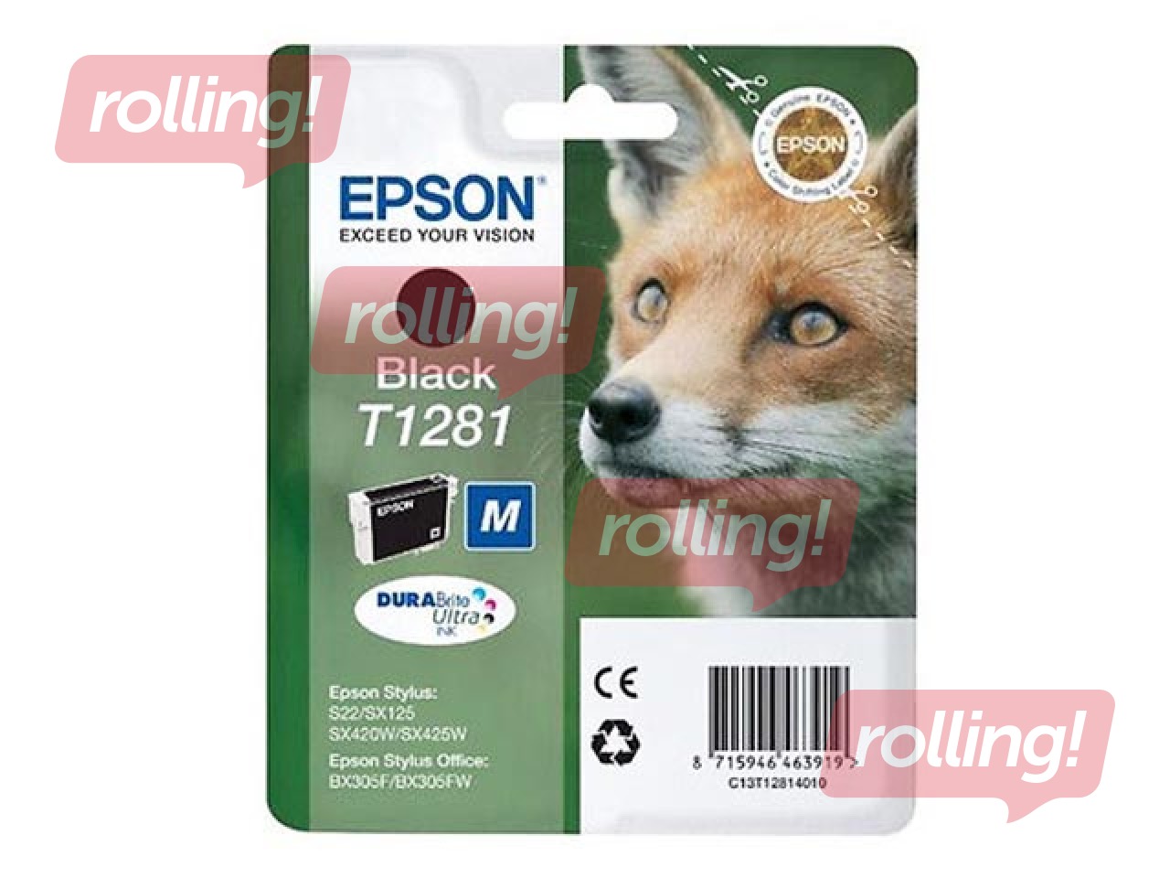 Tintes kasete Epson Stylus SX420W, melna, 5,9ml