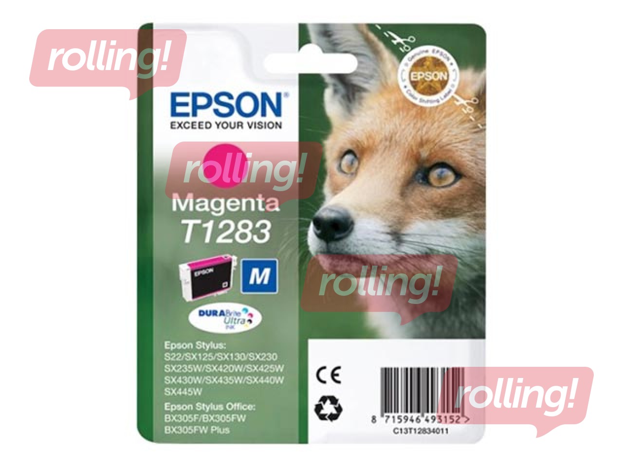 Tintes kasete Epson Stylus SX420W, fuksīna sarkana, 3,5ml