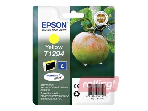 Tintes kasete Epson Stylus Office BX305F, dzeltena, 7ml