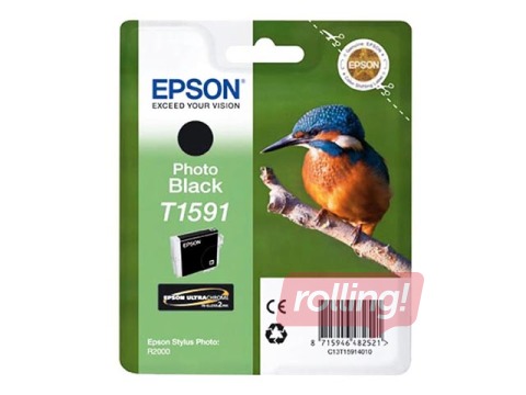 Tintes kasete Epson  Stylus Photo R2000, foto melna, 17ml