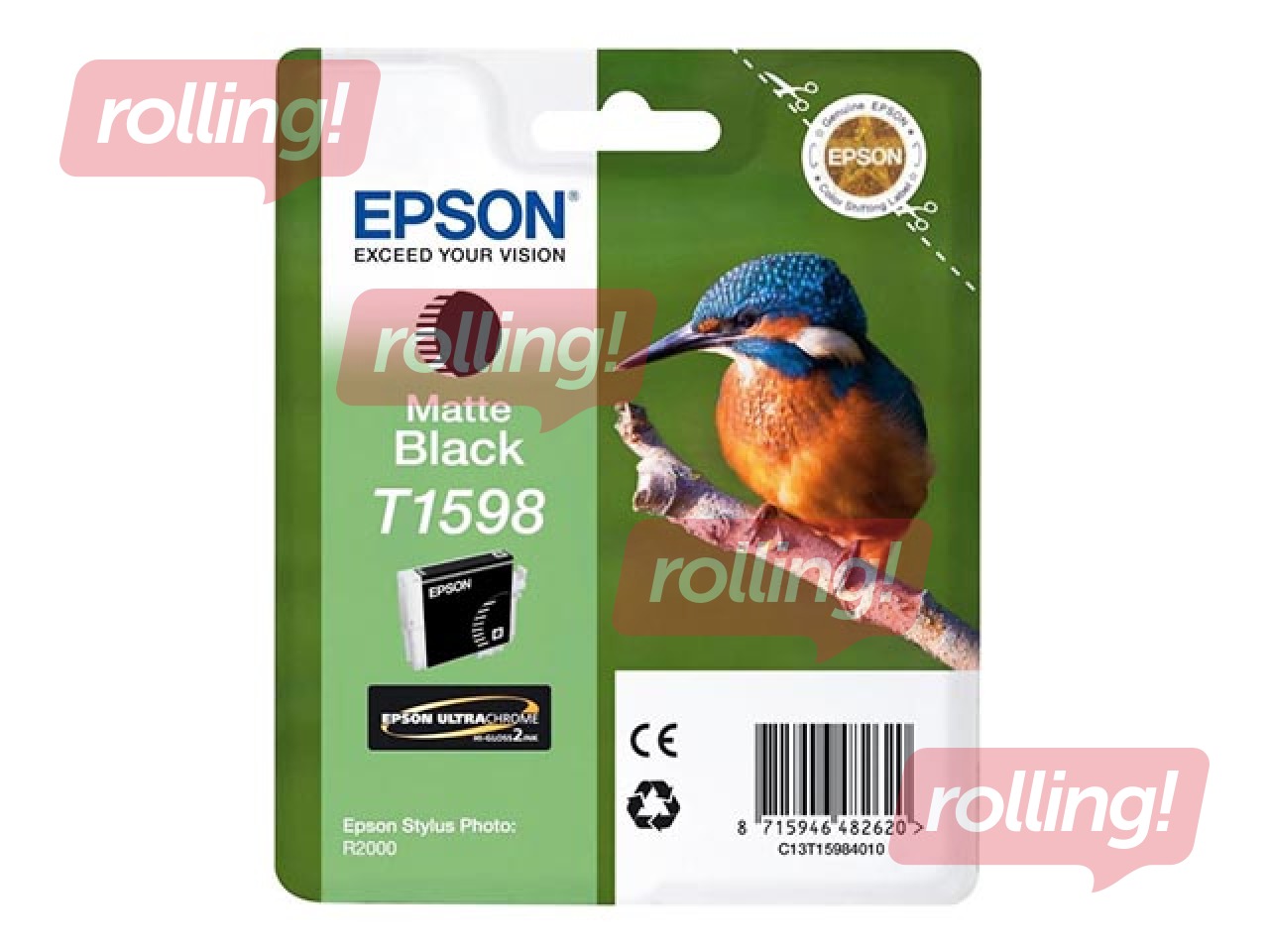 Tintes kasete Epson  Stylus Photo R2000, matēta melna, 17ml