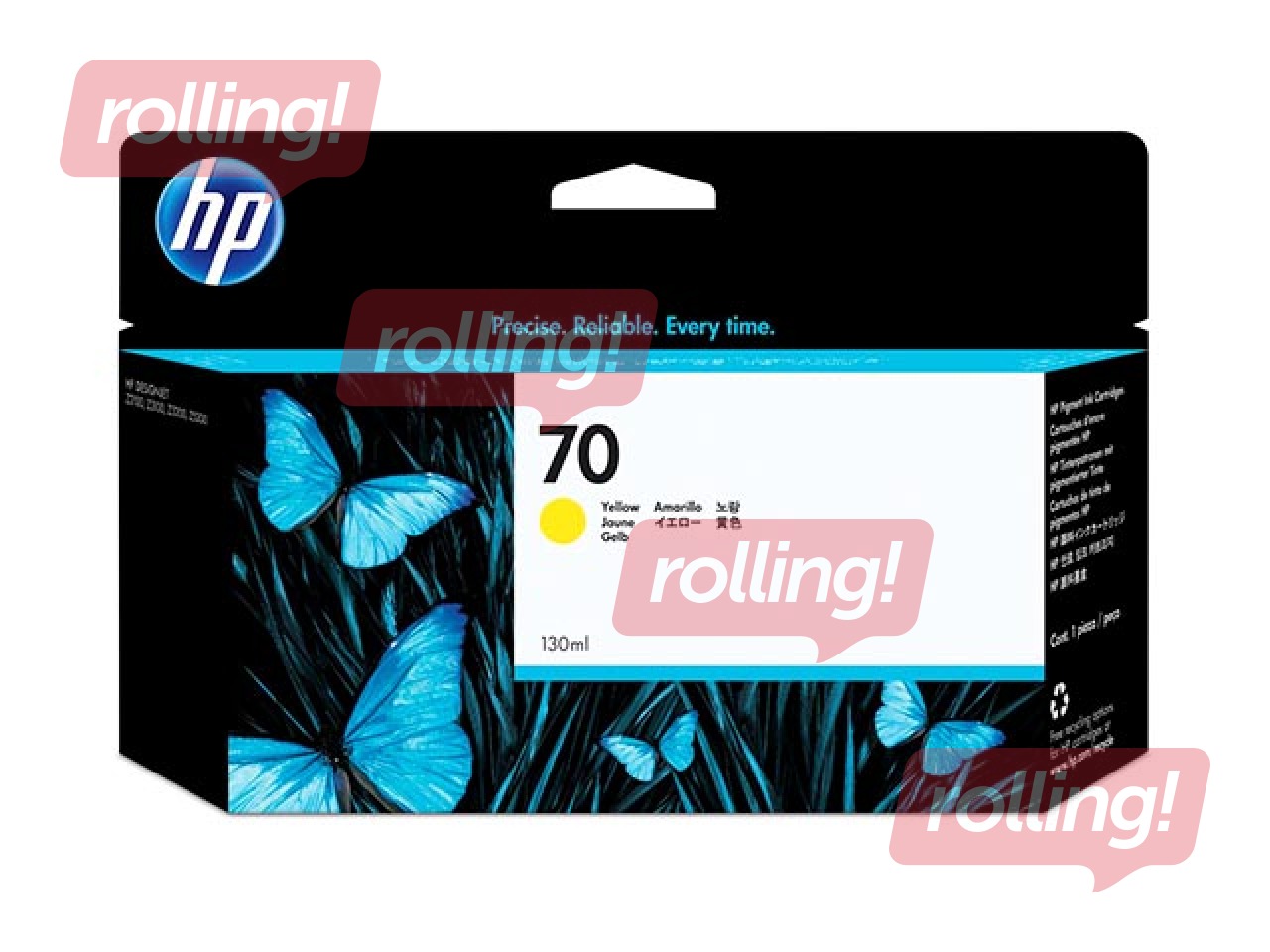 Tintes kasete HP Nr. 70, dzeltena, 130ml