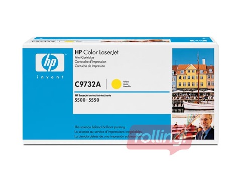 Tonera kasete HP CLJ 5500, dzeltena, (12000 lpp.)