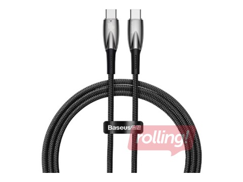 Connecting Cable Baseus Glimmer Series Type C - Type C, 100W, 20v, 5A, 1m, Black