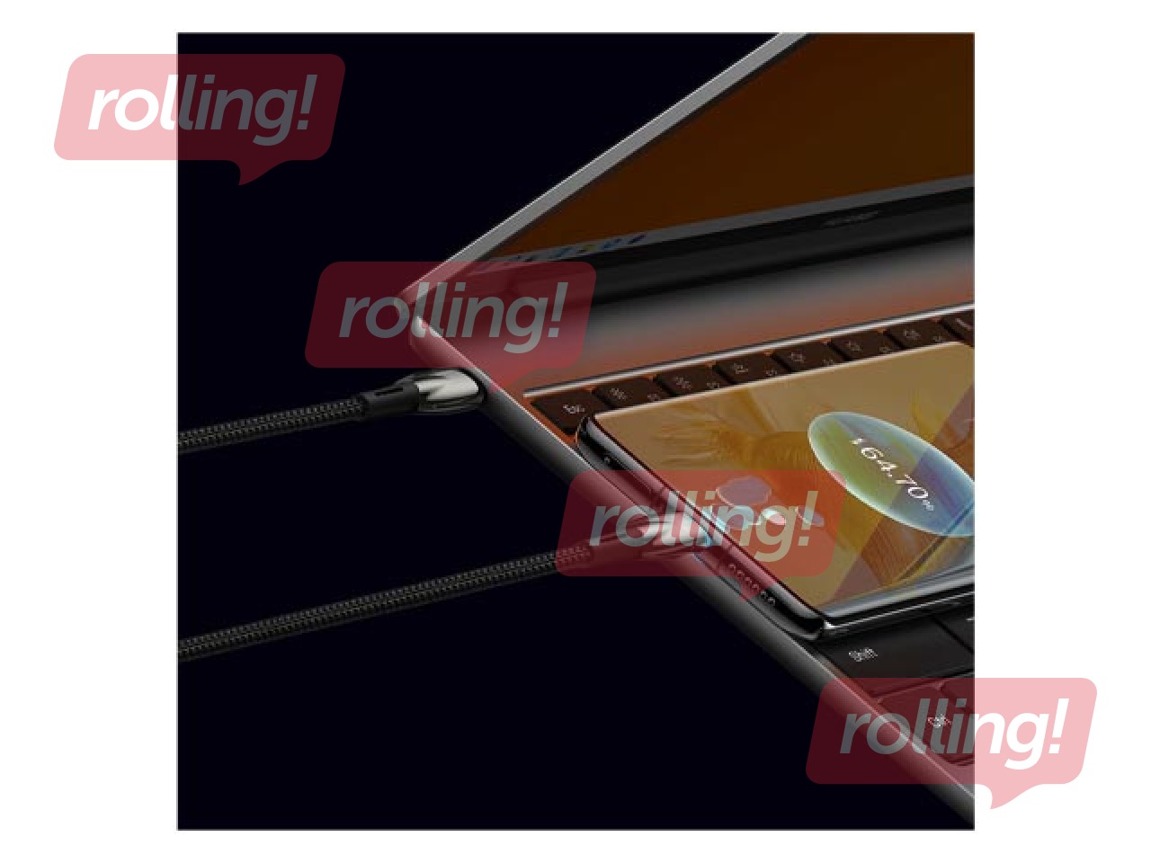 Connecting Cable Baseus Glimmer Series Type C - Type C, 100W, 20v, 5A, 1m, Black