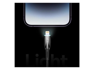 Connecting Cable Baseus Glimmer Series Type C - Type C, 100W, 20v, 5A, 1m, Black