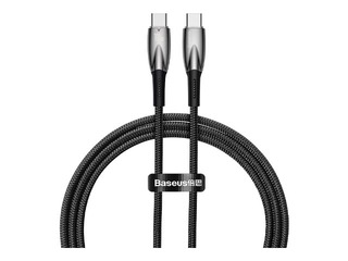 Соединительный провод Baseus Glimmer Series Type C - Type C, 100W, 20v, 5A, 1м, черный