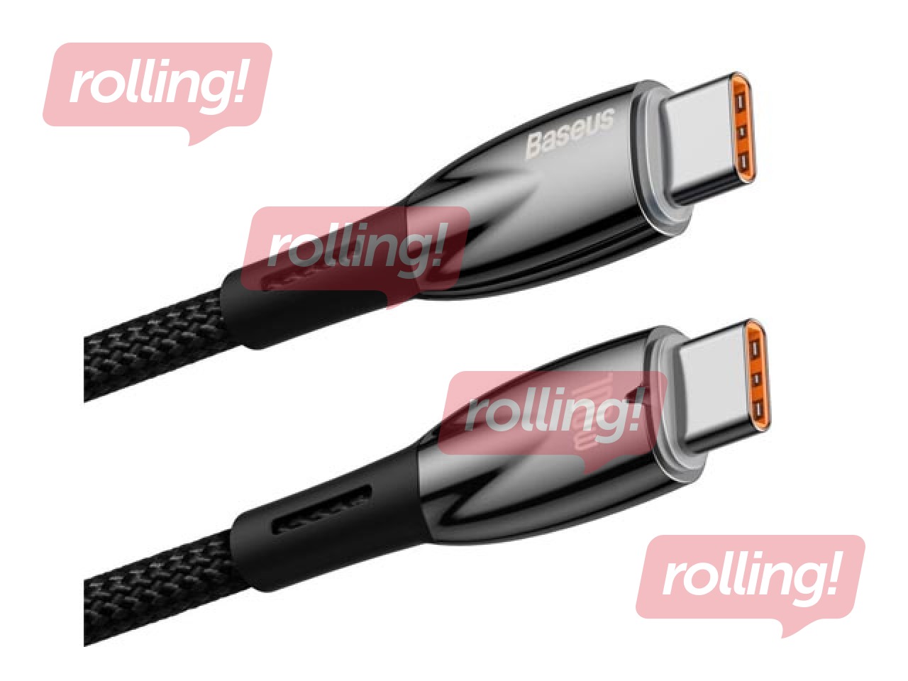 Ühendusjuhe Baseus Glimmer Series Type C - Type C, 100W, 20v, 5A, 1m, must