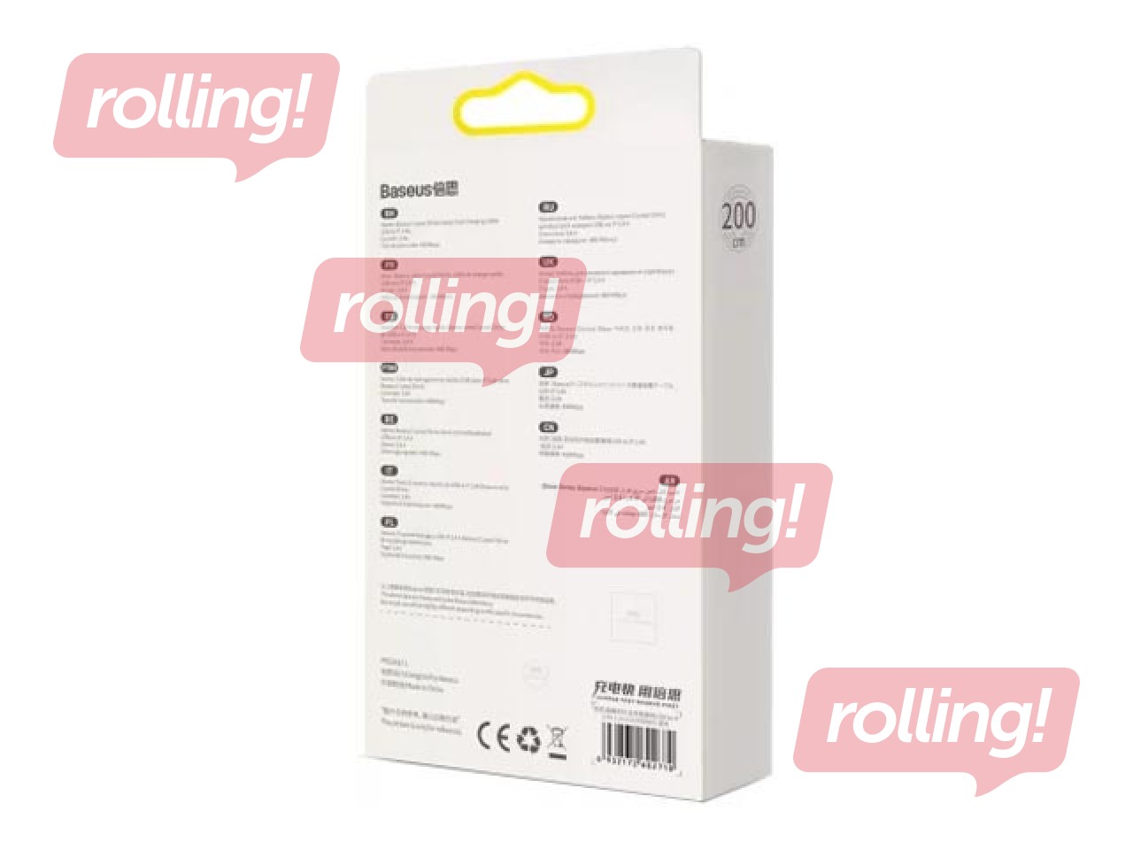 Savienotājvads Baseus Crystal Shine USB - Lightning, 2.4A, 2m, melns