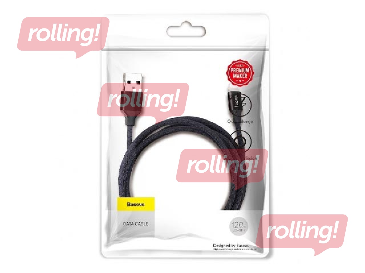 Connecting Cable  Baseus Yiven USB - Lightning, 2A, 1.2m, black