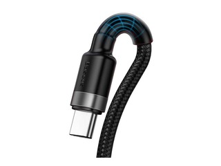Connecting Cable Baseus Cafule USB - Type C, QC, 3.0, 5A, 1m, black and grey