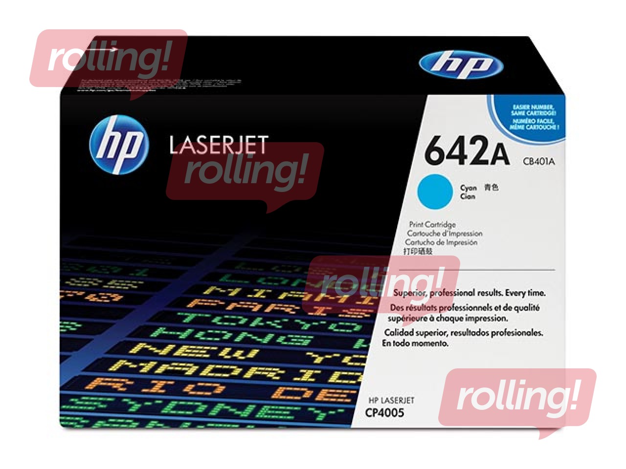 Tonera kasete HP CLJ CP4005, ciānzila, (7500 lpp.)