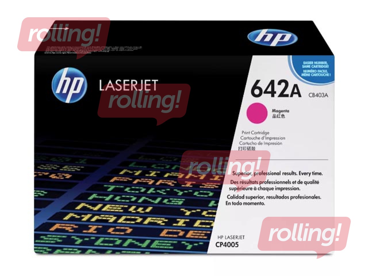 Tonera kasete HP CLJ CP4005, fuksīna sarkana, (7500 lpp.)