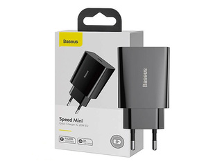 Lādētājs Baseus Speed Mini Type C, 20W, melns