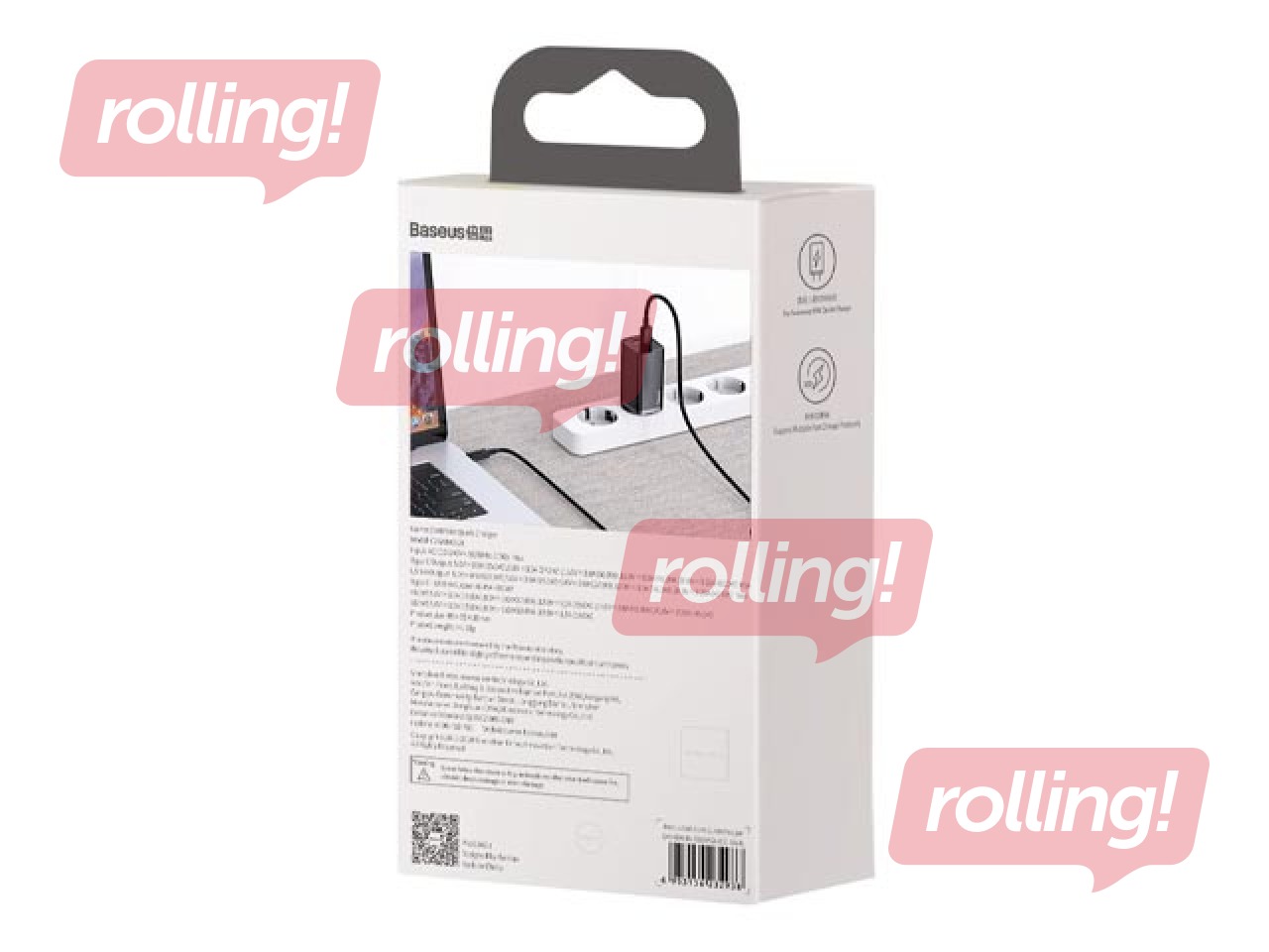 Charger Baseus GaN2 USB + Type C, 65W, black