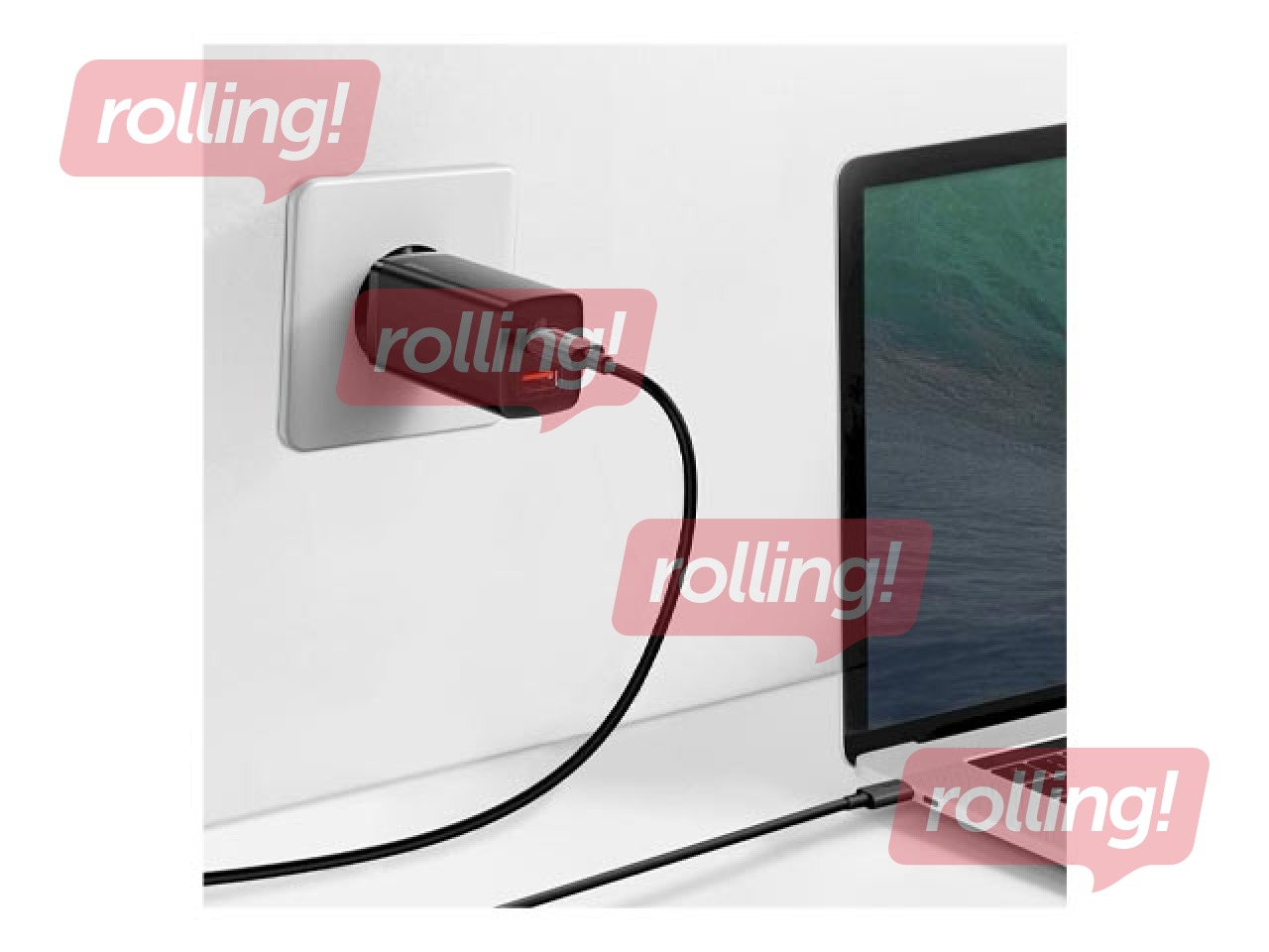 Charger Baseus GaN2 USB + Type C, 65W, black