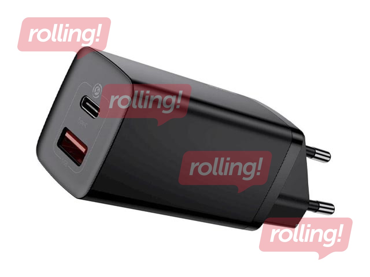 Laadija Baseus GaN2 USB + Type C, 65W, must