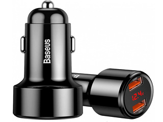 Car charger Baseus Magic 2x USB QC 3.0 45W car charger (black)