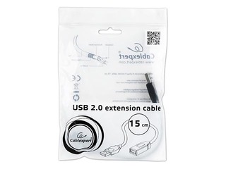 Gembird USB Male to USB Female 0.15m, Black