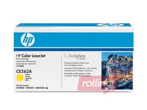 Tonera kasete HP CLJ CP4025, dzeltena, (11000 lpp.)