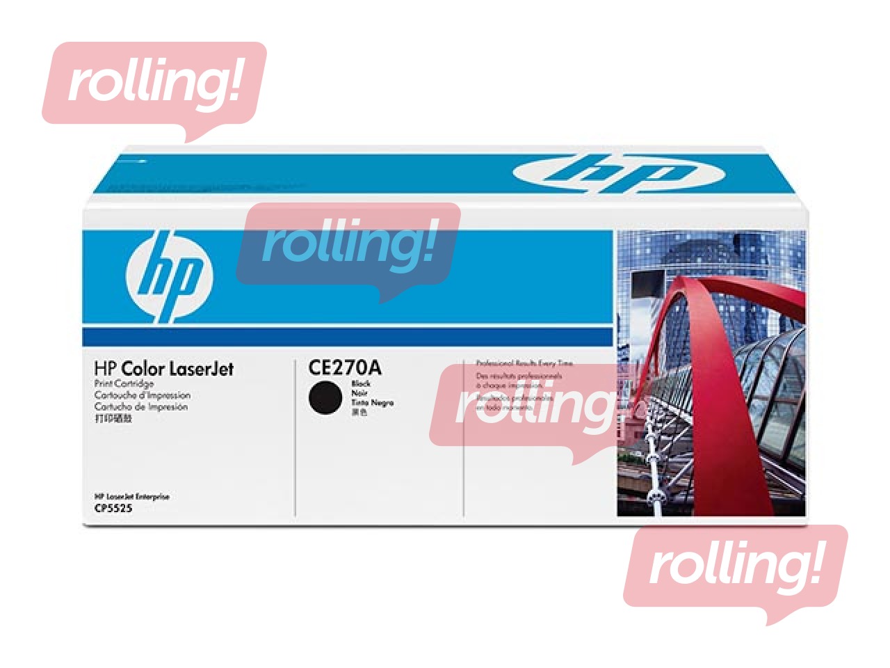 Tonera kasete HP CLJ CP5525N, melna, (13500 lpp.)