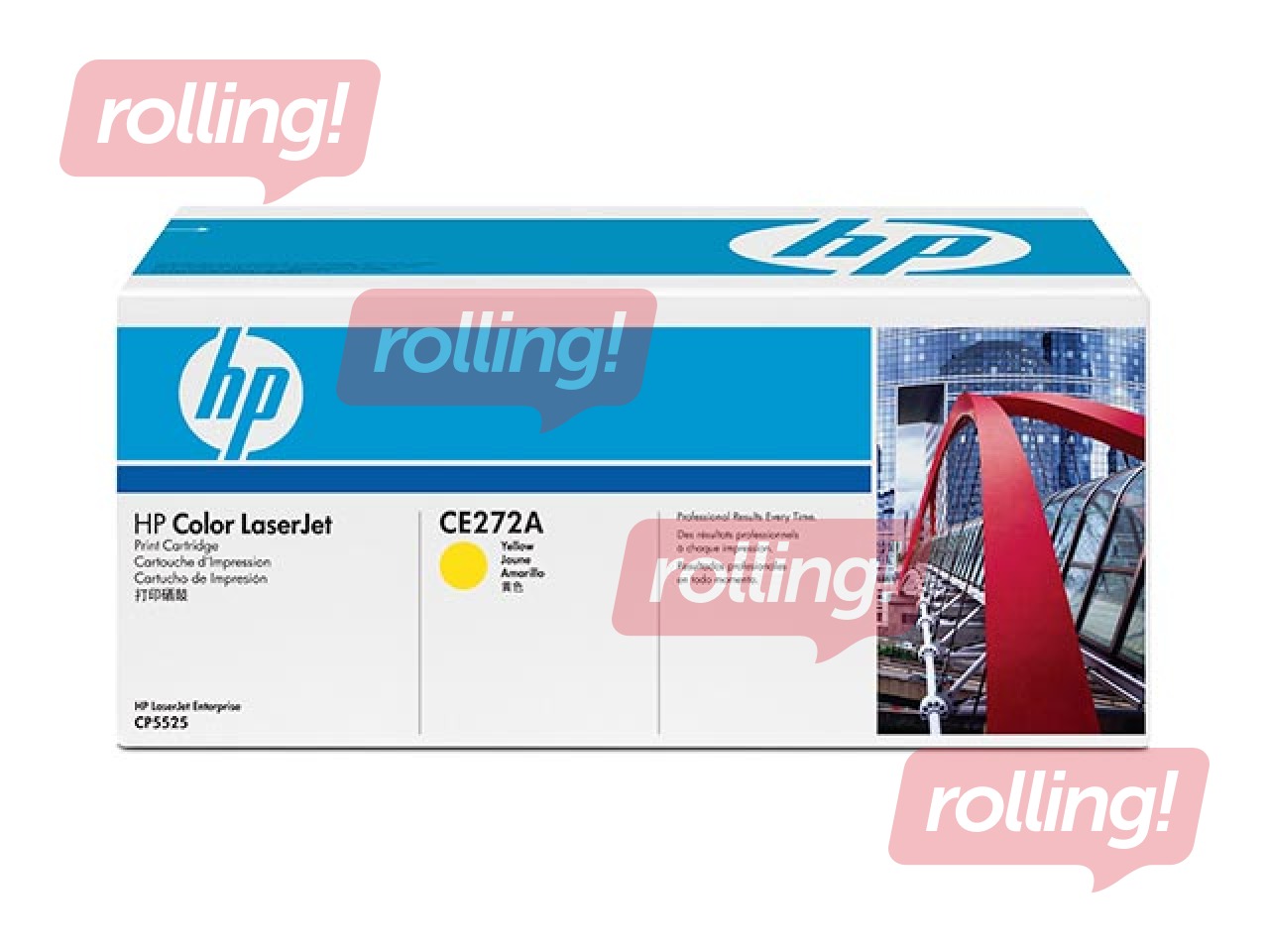 Tonera kasete HP CLJ CP5525N, dzeltena, (15000 lpp.)