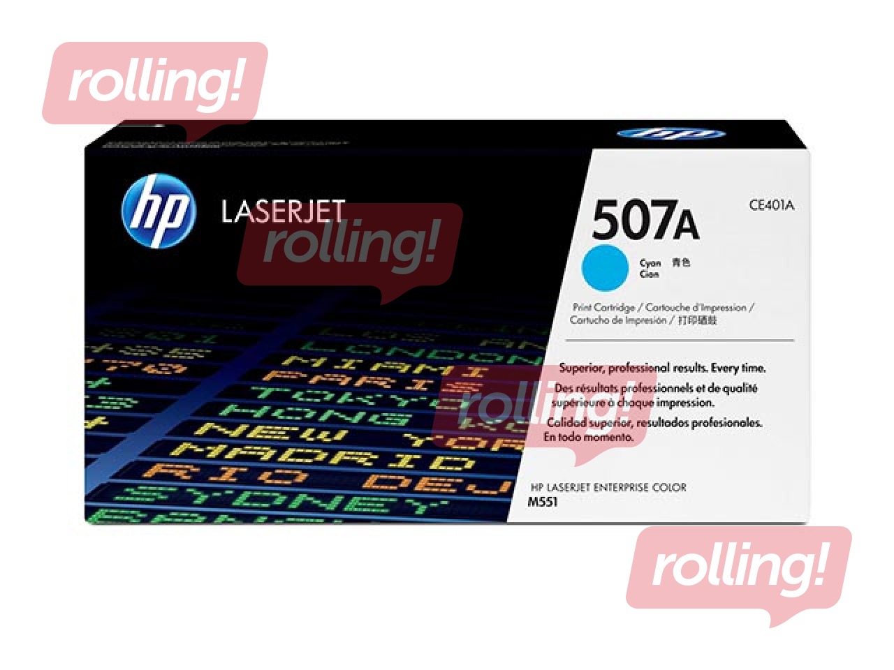 Tonera kasete HP CLJ M551, ciānzila, (6000 lpp.)