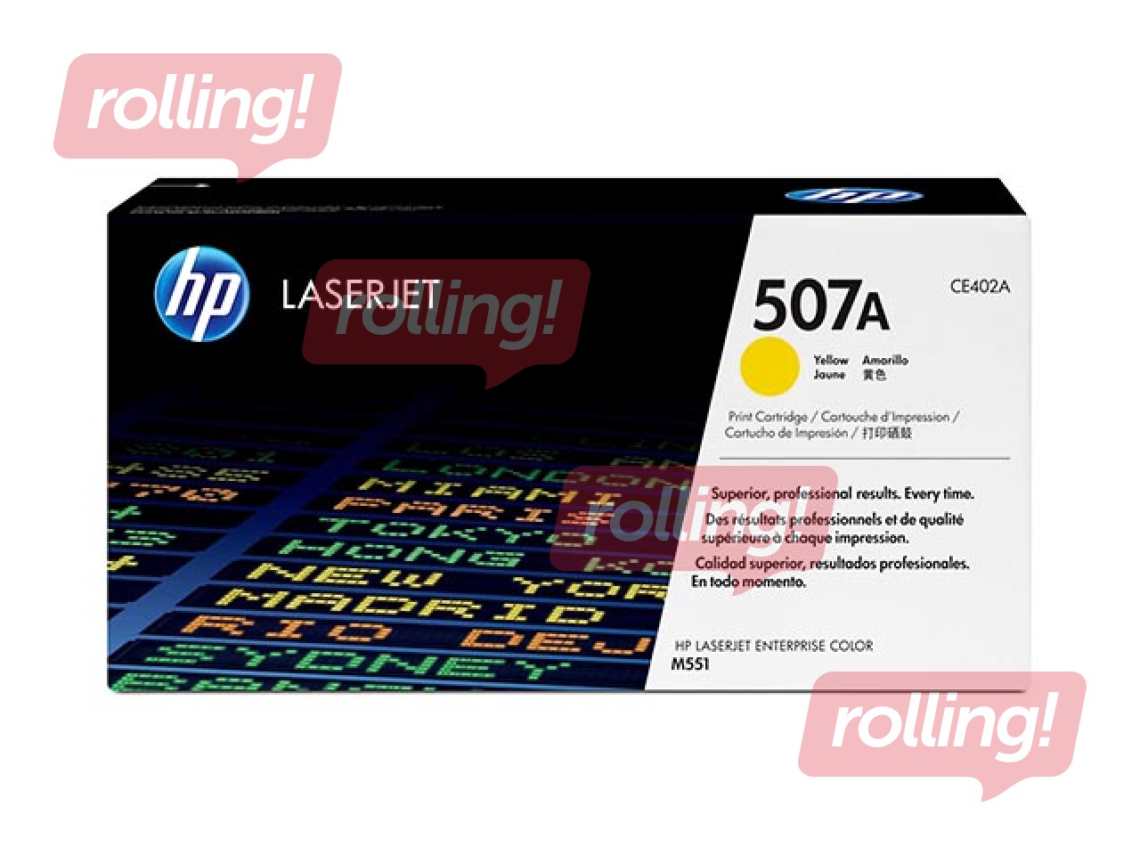 Tonera kasete HP CLJ M551, dzeltena, (6000 lpp.)