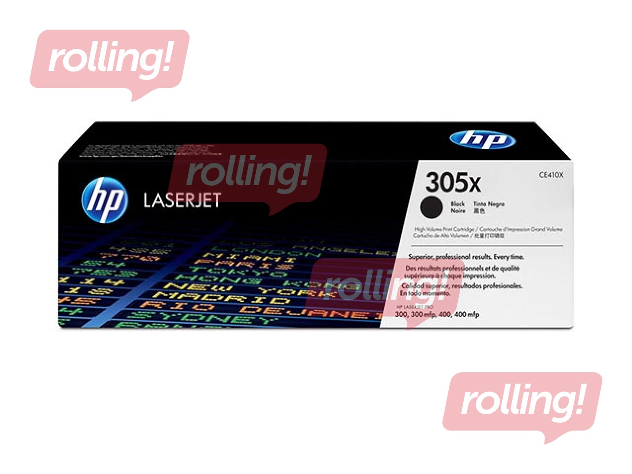 Tonera kasete HP CLJ PRO 300, melna, (4000 lpp.)