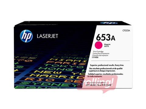 Tonera kasete HP 653A Fuksīna sarkana LaserJet Enterprise MFP M680, 16500 lpp