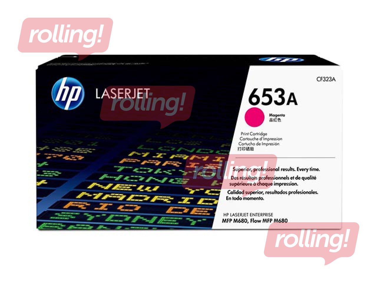 Tonera kasete HP 653A Fuksīna sarkana LaserJet Enterprise MFP M680, 16500 lpp