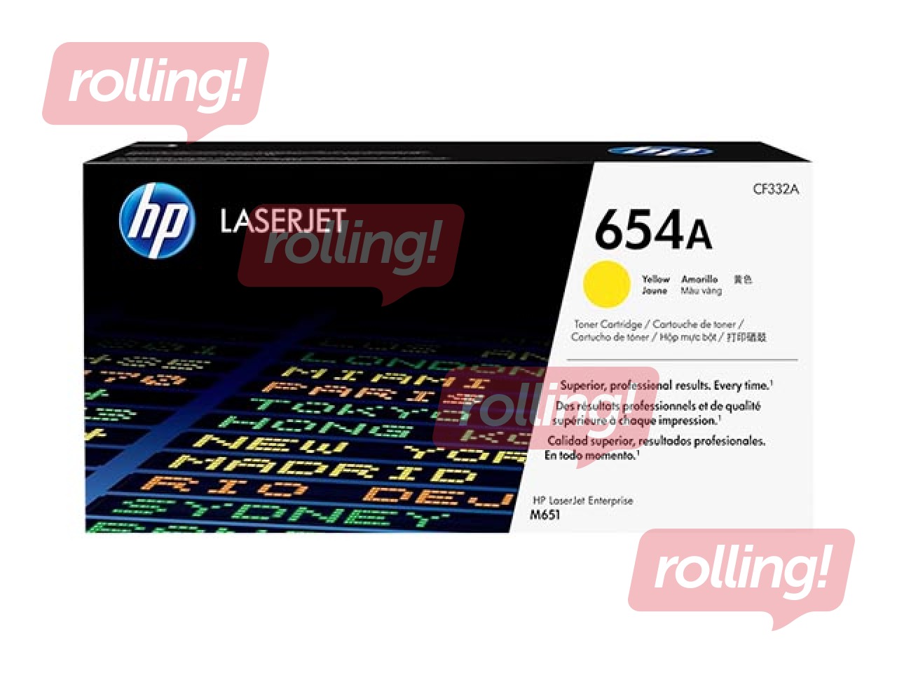 Tonera kasete HP Color LaserJet Enterprise M651, Dzeltena (15000 lpp)