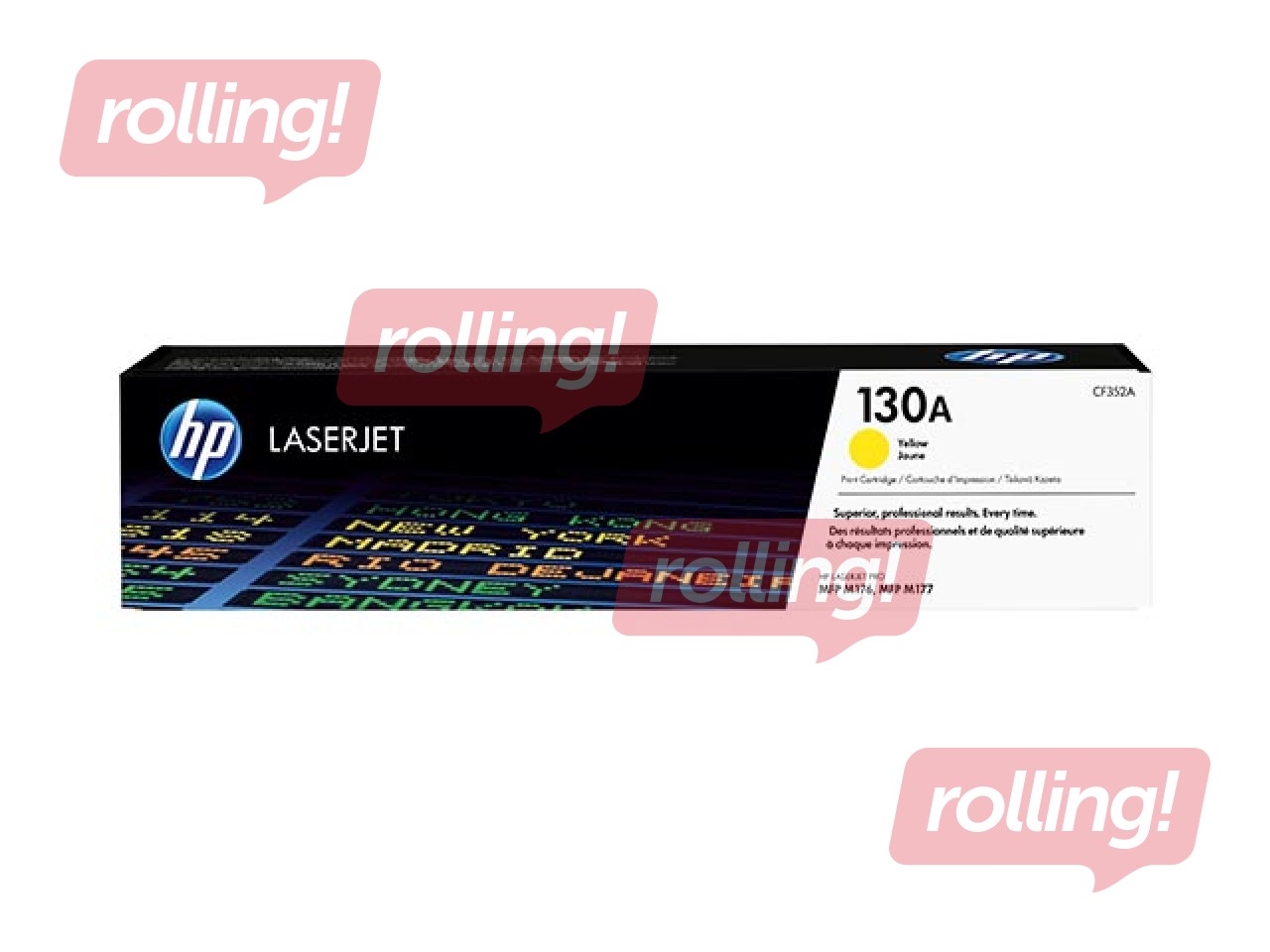 Tonera kasete HP 130A, dzeltena, (1000 lpp.)