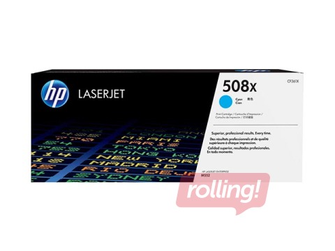 Tonera kasete HP 508X, ciānzila (9500 lpp.)