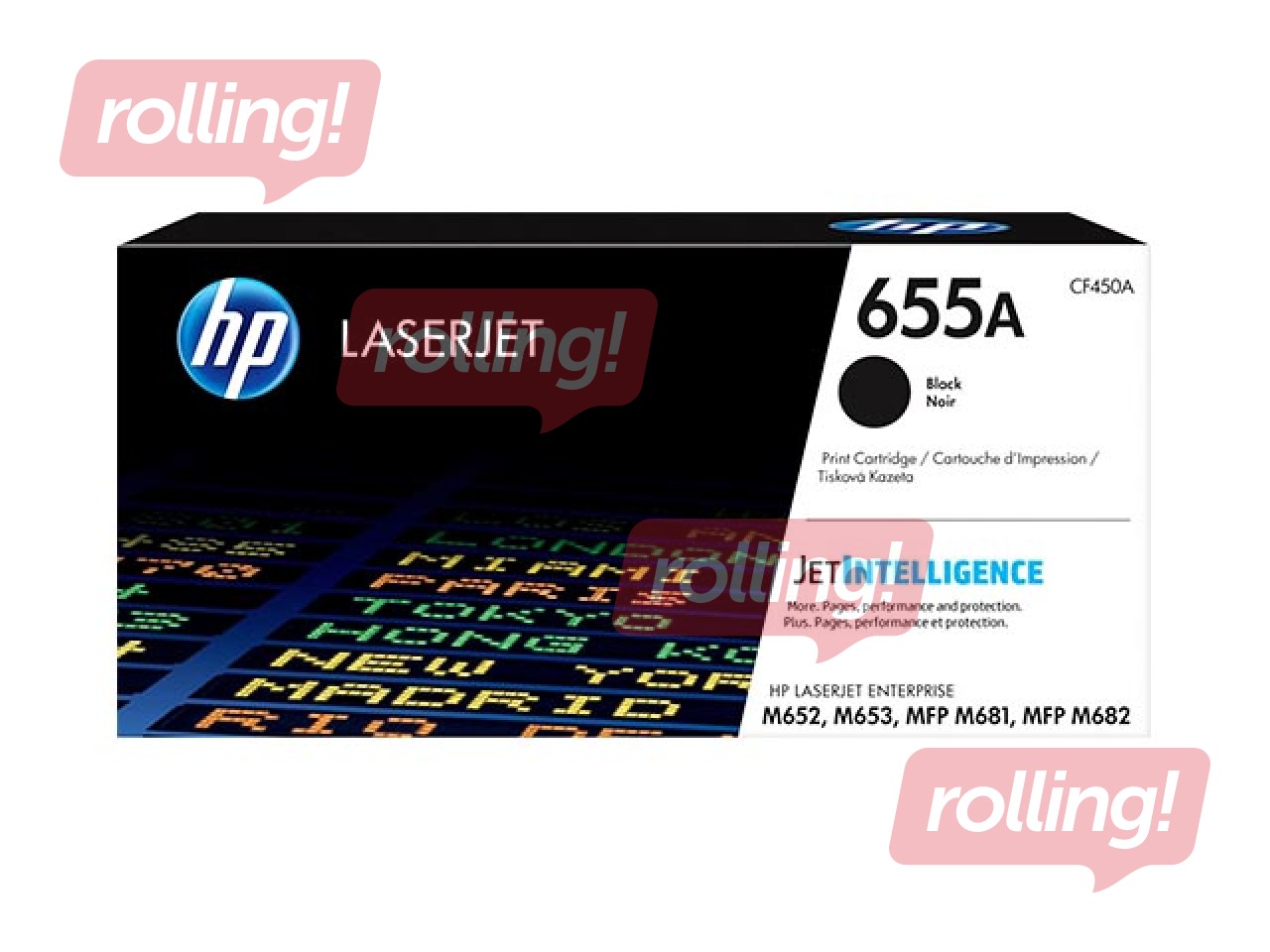 Tonera Kasete HP 655A, melna (12500 lpp)