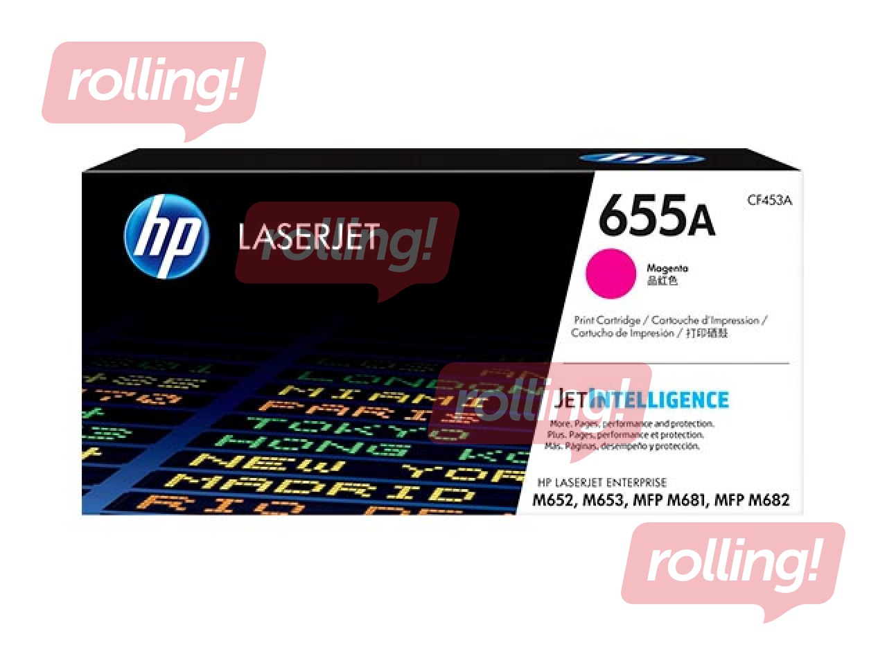 Tonera Kasete HP 655A, fuksīna sarkana (10500 lpp)