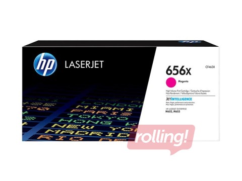 Tonera Kasete HP 656X, fuksīna sarkana, 22000 lpp.