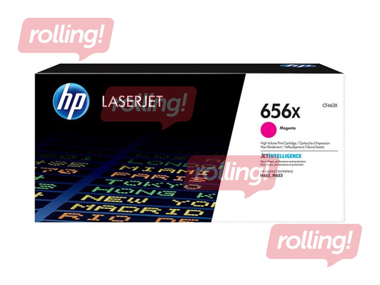 Tonera Kasete HP 656X, fuksīna sarkana, 22000 lpp.