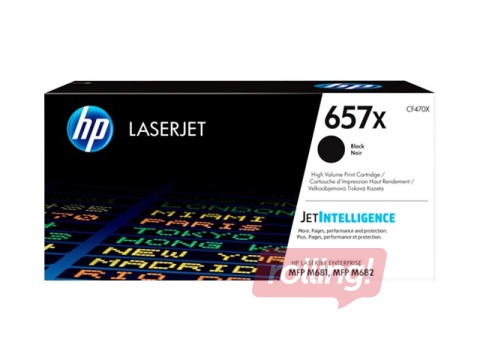 Tonera Kasete HP 657X, melna (28000 lpp)